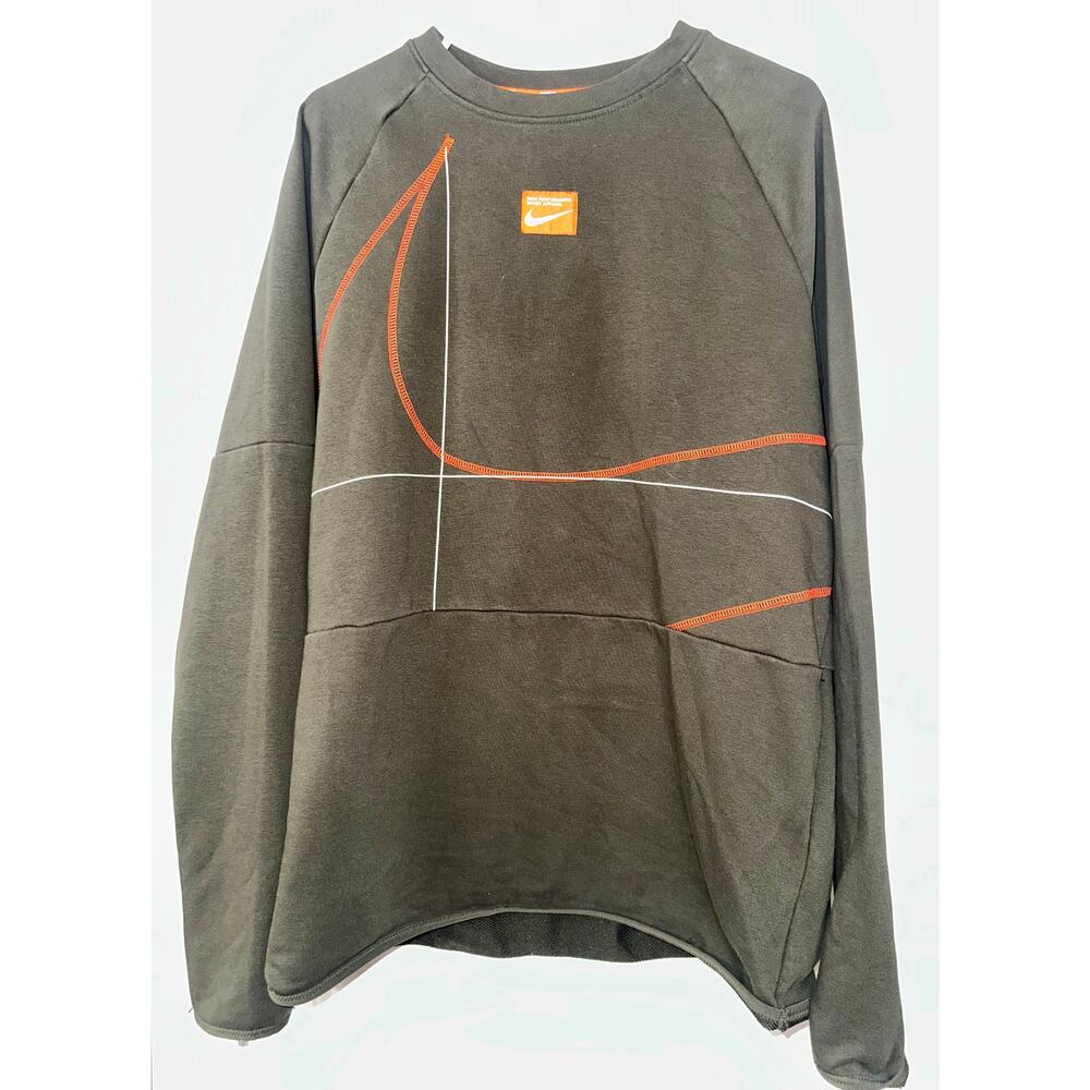 Nike Dri-Fit men's performance swoosh sweatshirt in green size Medium